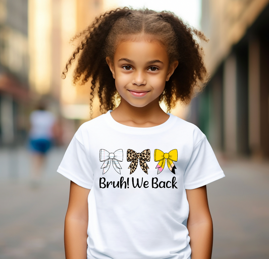 Mini "Bruh We Back" Bows Tee