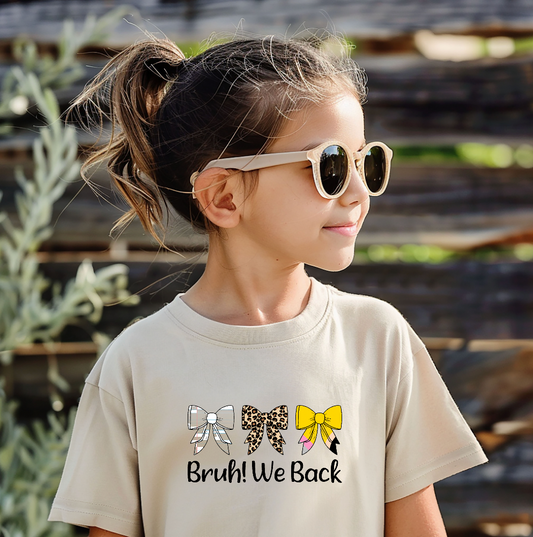 Mini "Bruh We Back" Bows Tee