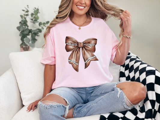 "Football Bow" Tee