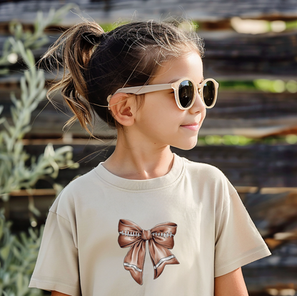 Mini "Football Bow" Tee