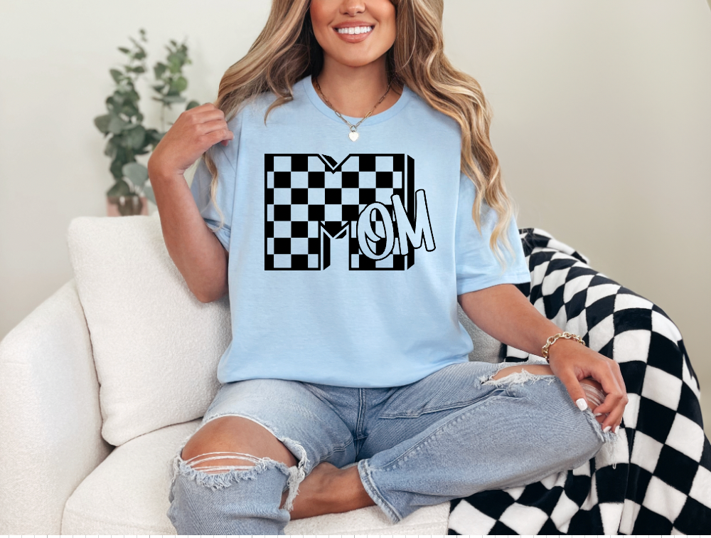 Mama Checkered “M” Tee