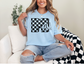 Mama Checkered “M” Tee