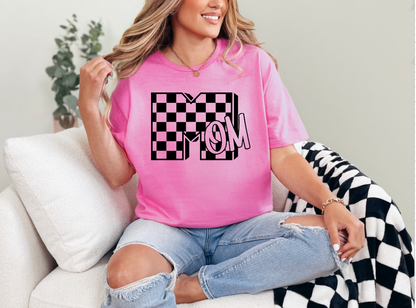 Mama Checkered “M” Tee