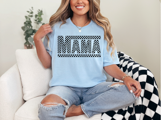 Mama "Retro Checkered" Tee