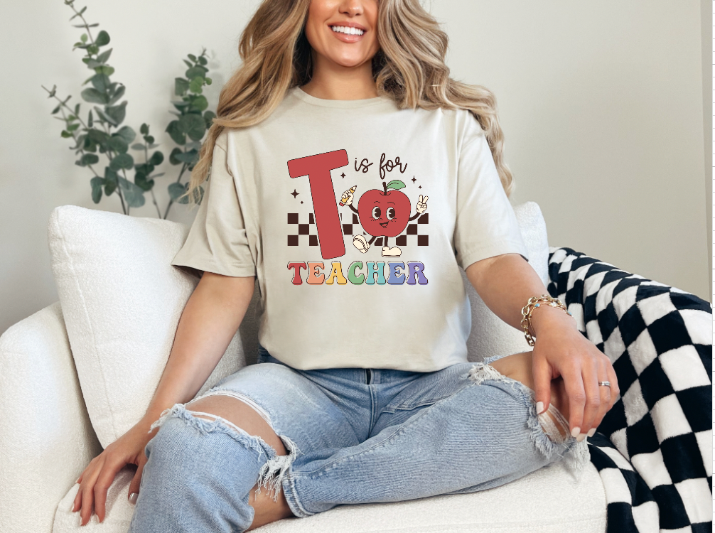 "T is for Teacher" Tee