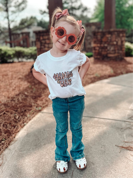 “Mama’s Girl” Retro Flower Tee