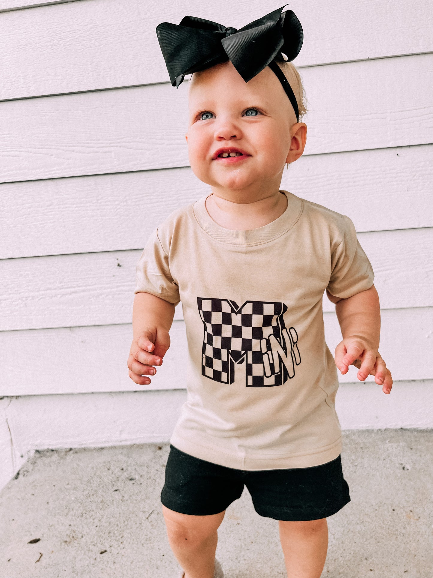 Mini Checkered “M” Tee