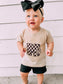 Mini Checkered “M” Tee